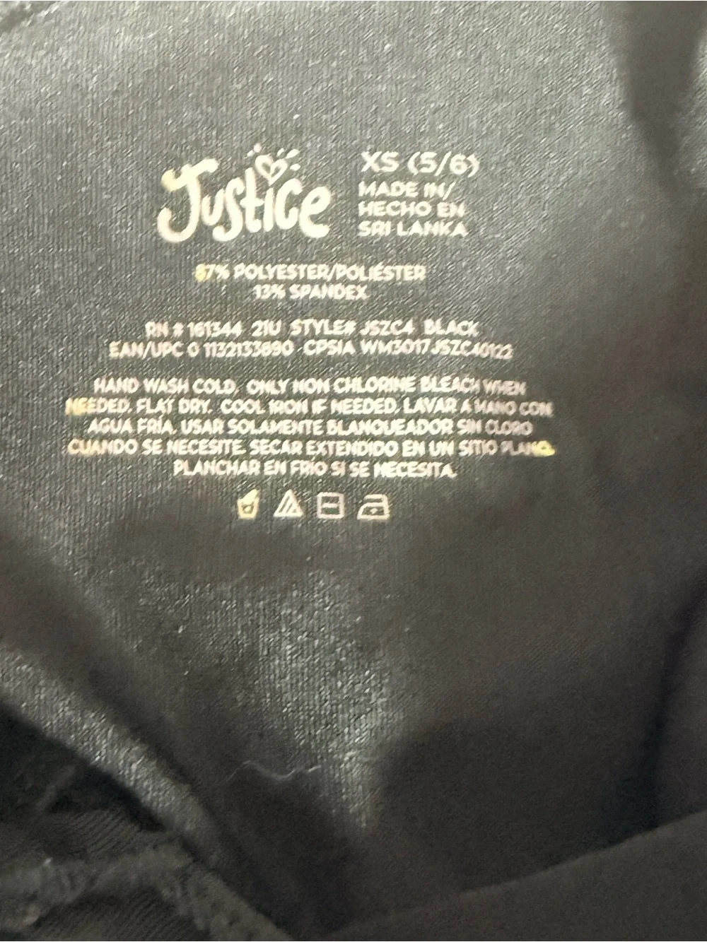 Justice Black Girls' Athletic Leotard with Built-In Shorts